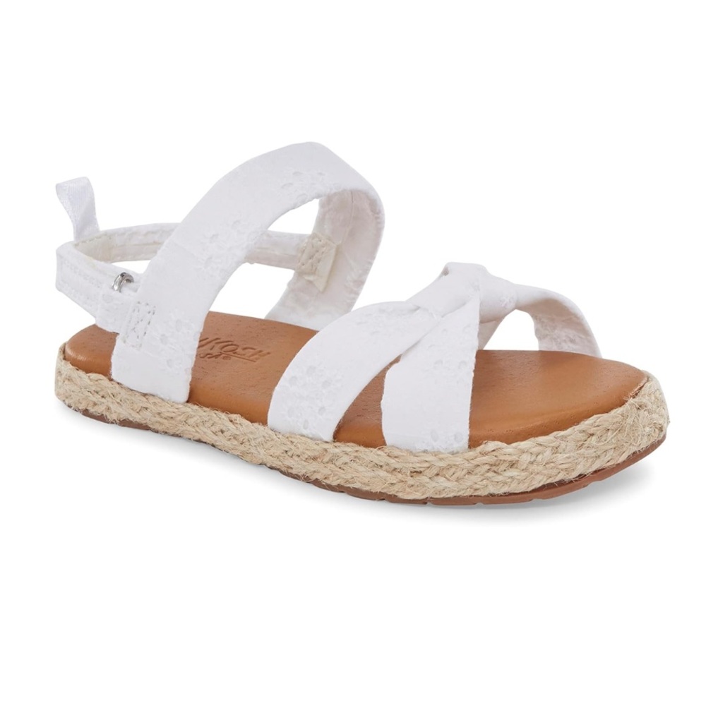 Osh Kosh White Toddler Girls Espadrille Sandals Size